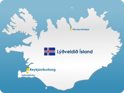 アイスランド地図